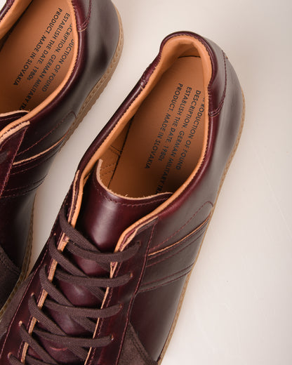 REPRODUCTION OF FOUND - GERMAN MILITARY TRAINER - BURGUNDY