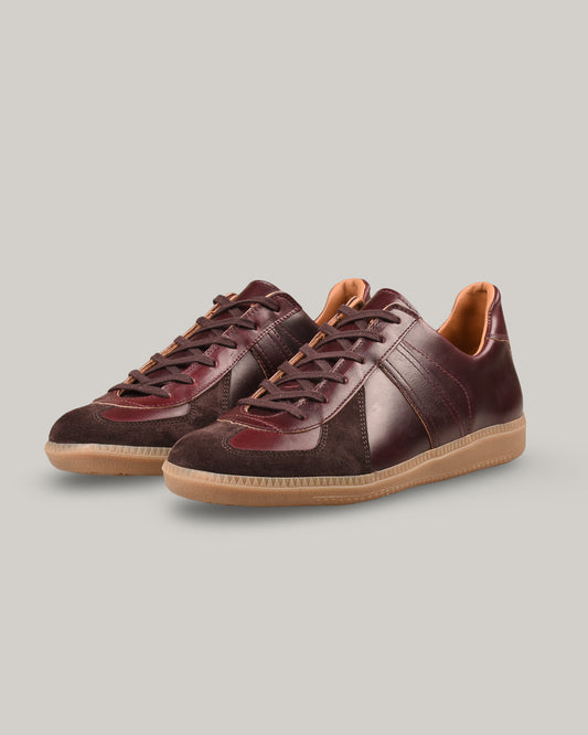 REPRODUCTION OF FOUND - GERMAN MILITARY TRAINER - BURGUNDY