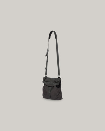 SNOW PEAK RECYCLED CORDURA SHOULDER BAG - BLACK