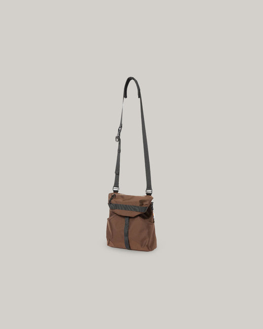 SNOW PEAK RECYCLED CORDURA SHOULDER BAG - BROWN