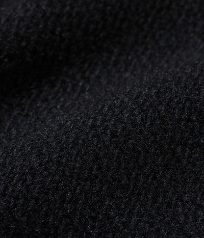 SUGAR CANE WOOL MELTON SPORTS JACKET - BLACK