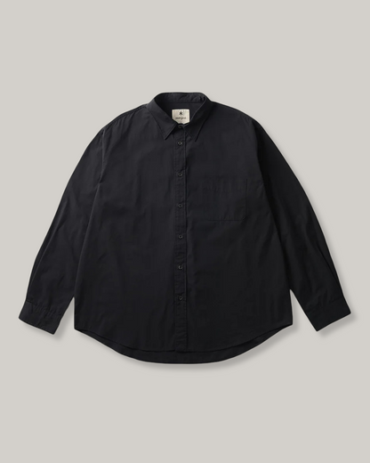 SNOW PEAK ORGANIC COTTON SHIRT - BLACK