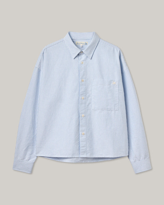MERZ B. SCHWANEN SHIRT05OX -  STRIPES LIGHT BLUE