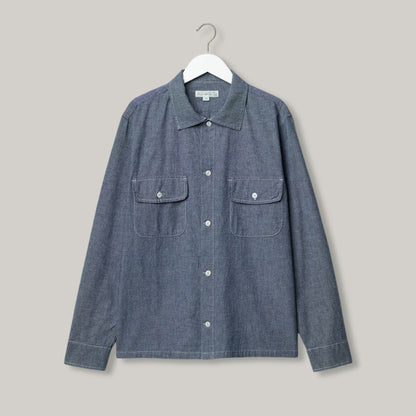 MERZ B. SCHWANEN CHAMBRAY SHIRT06 - DENIM BLUE