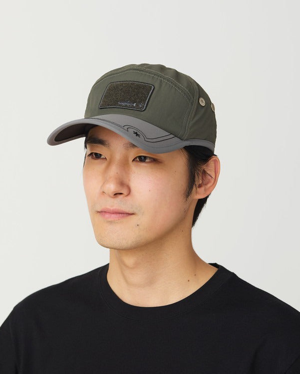 SNOW PEAK FLY FISHING FITTED FRONT VENTILATED CAP - GRAY