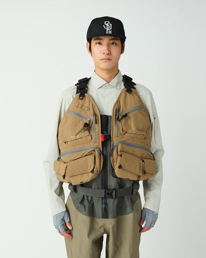 SNOW PEAK V1 STRAP FLY FISHING VEST - BEIGE