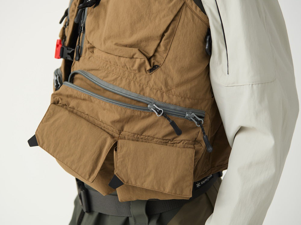 SNOW PEAK V1 STRAP FLY FISHING VEST - BEIGE