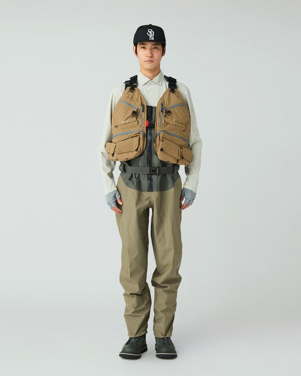 SNOW PEAK V1 STRAP FLY FISHING VEST - BEIGE