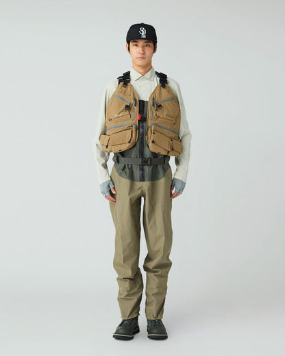 SNOW PEAK V1 STRAP FLY FISHING VEST - BEIGE