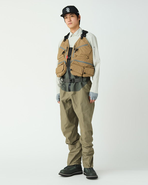 SNOW PEAK V1 STRAP FLY FISHING VEST - BEIGE