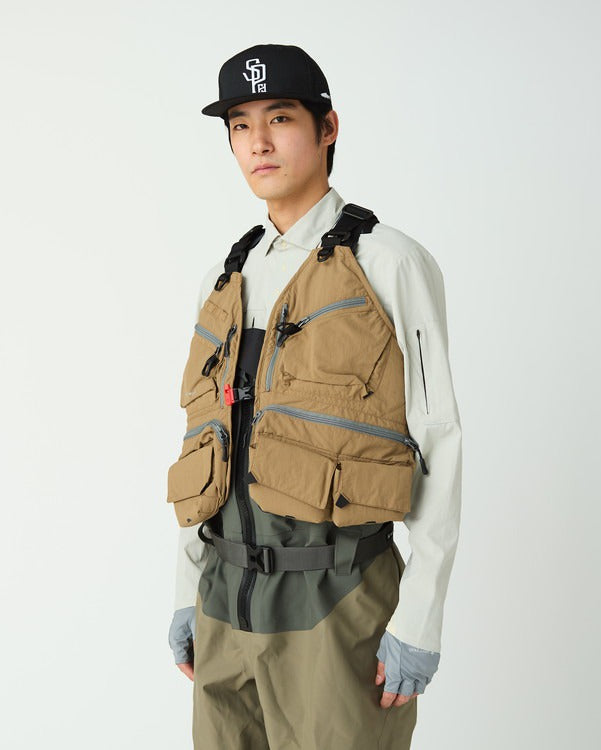 SNOW PEAK V1 STRAP FLY FISHING VEST - BEIGE