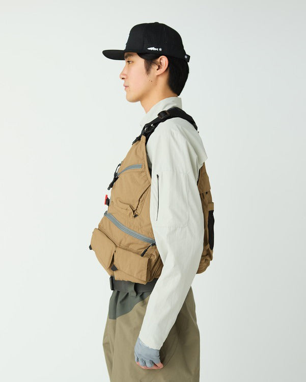 SNOW PEAK V1 STRAP FLY FISHING VEST - BEIGE