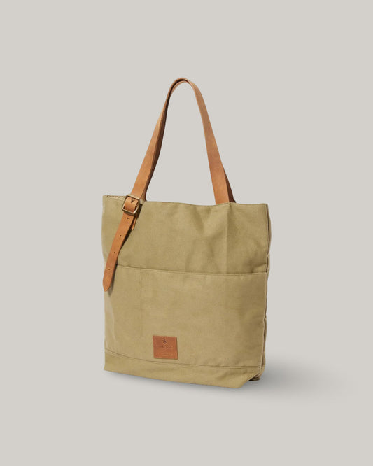 SNOW PEAK MIDDLE HAND BAG - LIGHT OLIVE