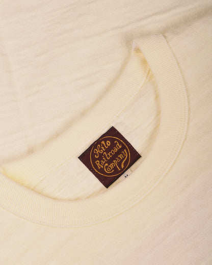 HILO RAILROAD LOGO TEE - OFF WHITE