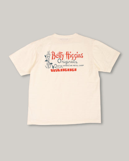 SUN SURF SLUB YARN TEE 'BETTY HIGGIN LOGO' - OFF WHITE