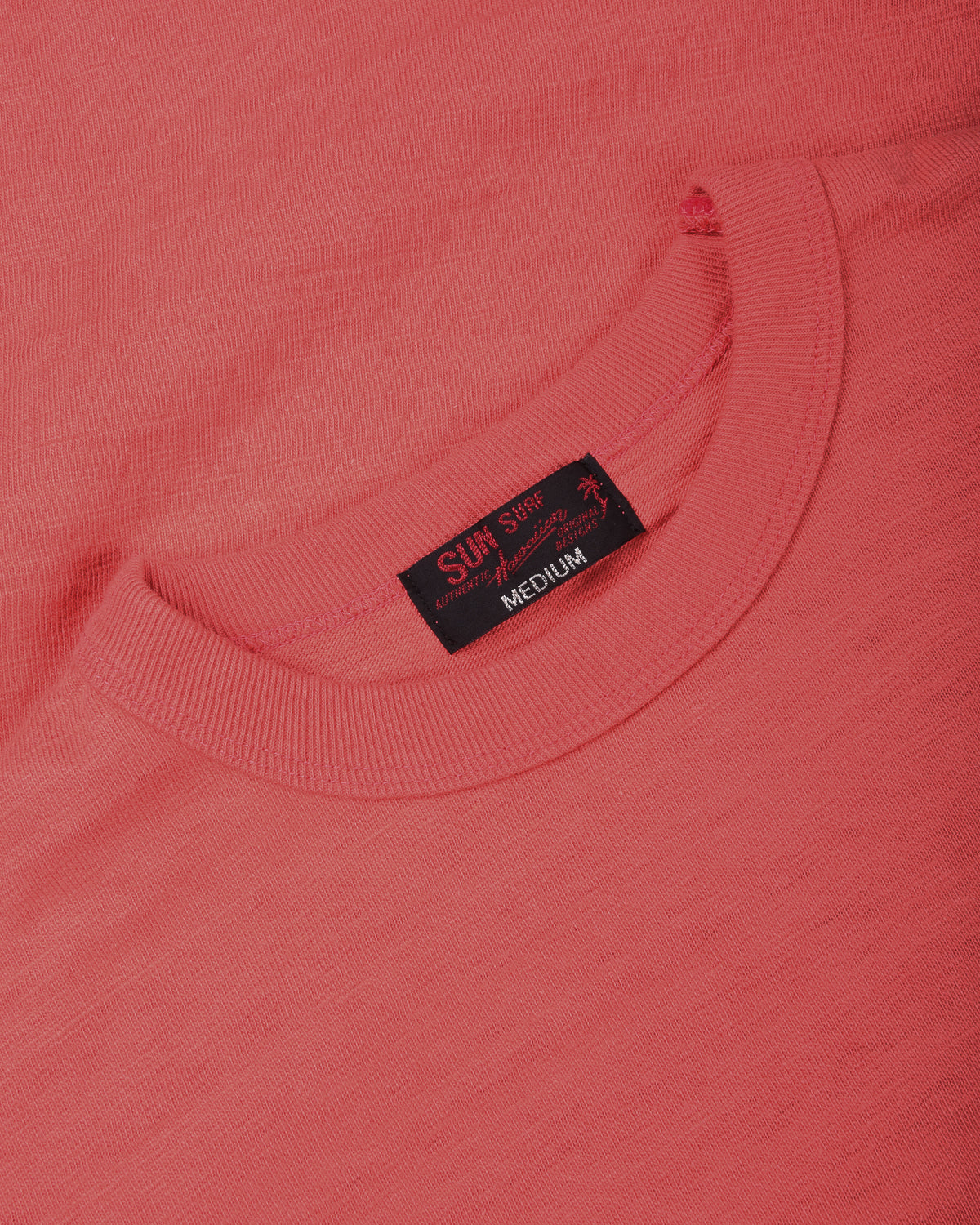 SUN SURF SLUB YARN TEE 'HATA SHOTEN LOGO' - RED