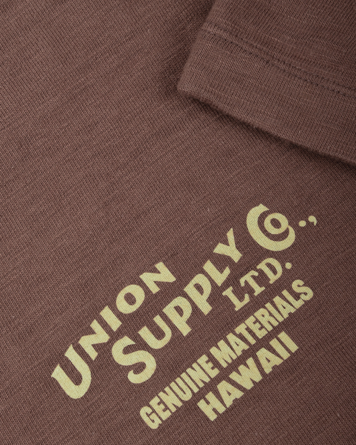 UNION SUPPLY LOGO TEE - BROWN