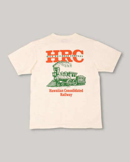 HILO RAILROAD LOGO TEE - OFF WHITE