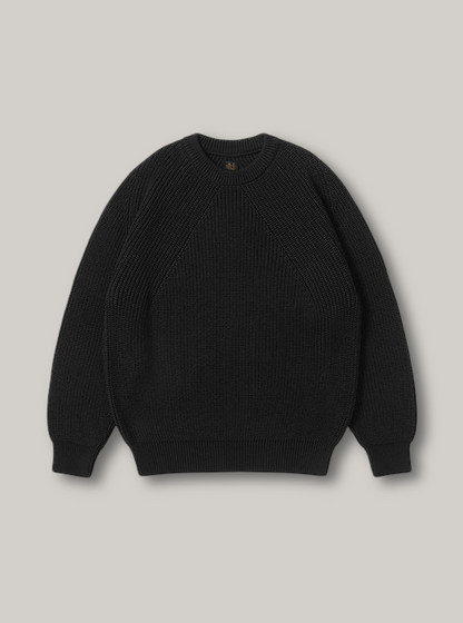 BATONER COTTON SIGNATURE CREW NECK - BLACK