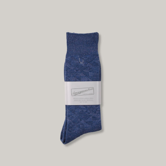ANONYMOUS ISM QUILT KNIT SOCKS - NAVY
