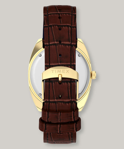 TIMEX 1978 DAY DATE FUMÉ 37MM - BROWN CROC LEATHER STRAP
