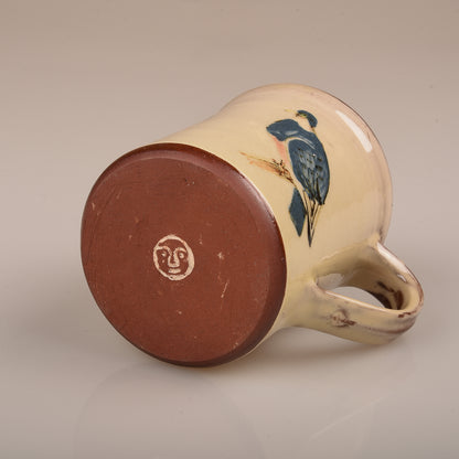 TENDER SGRAFFITO HAND-THROWN MUG - PIGEONS
