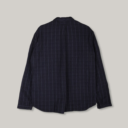 TENDER FLIPPED COLLAR SHIRT - AIRBAG CAMBRIC - HADAL BLUE