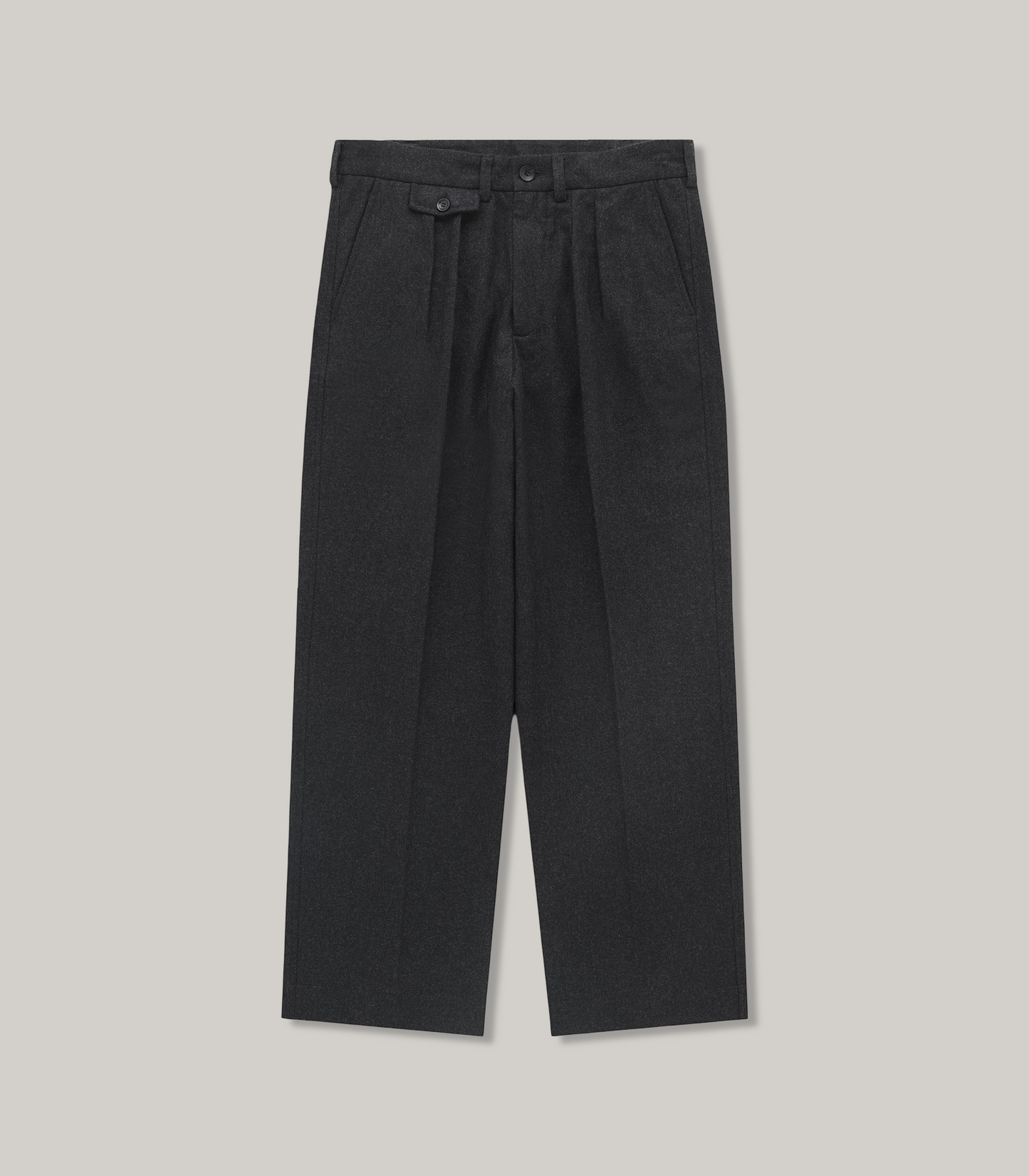 KNICKERBOCKER TOWN VIRGIN WOOL PANT - CHARCOAL