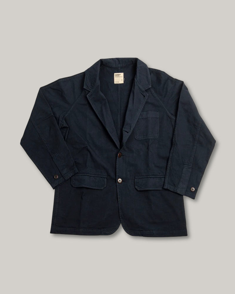 HEIMAT JOURNEY BLAZER - HERRINGBONE COTTON - INK