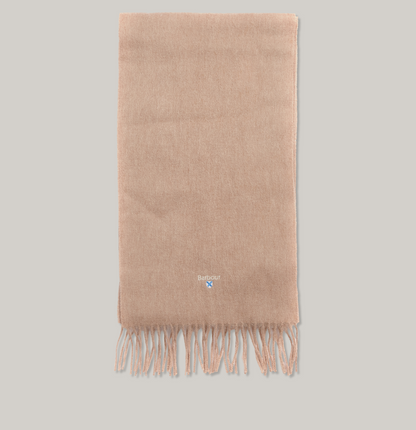 BARBOUR PLAIN LAMBSWOOL SCARF - LIGHT BROWN