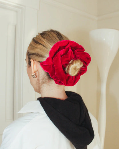 A BRONZE AGE - VELVET SCRUNCHIE - RUBY
