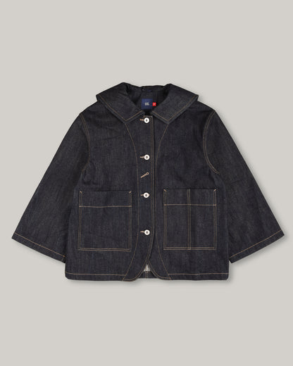 WORK WORKS WOMEN'S 3/4 SLEEVE JACKET - RAW DENIM