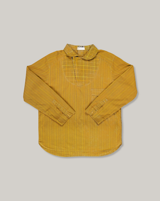 WORKING LULU SHIRT - COTTON DOGTOOTH - LAGOS YELLOW