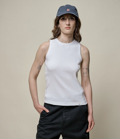 MERZ B. SCHWANEN WOMEN'S RIBBED TANK TOP - WHITE