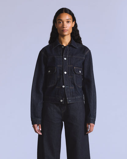 LEVI'S BLUE TAB WOMEN'S CLASSIC TYPE II JACKET -  DARK