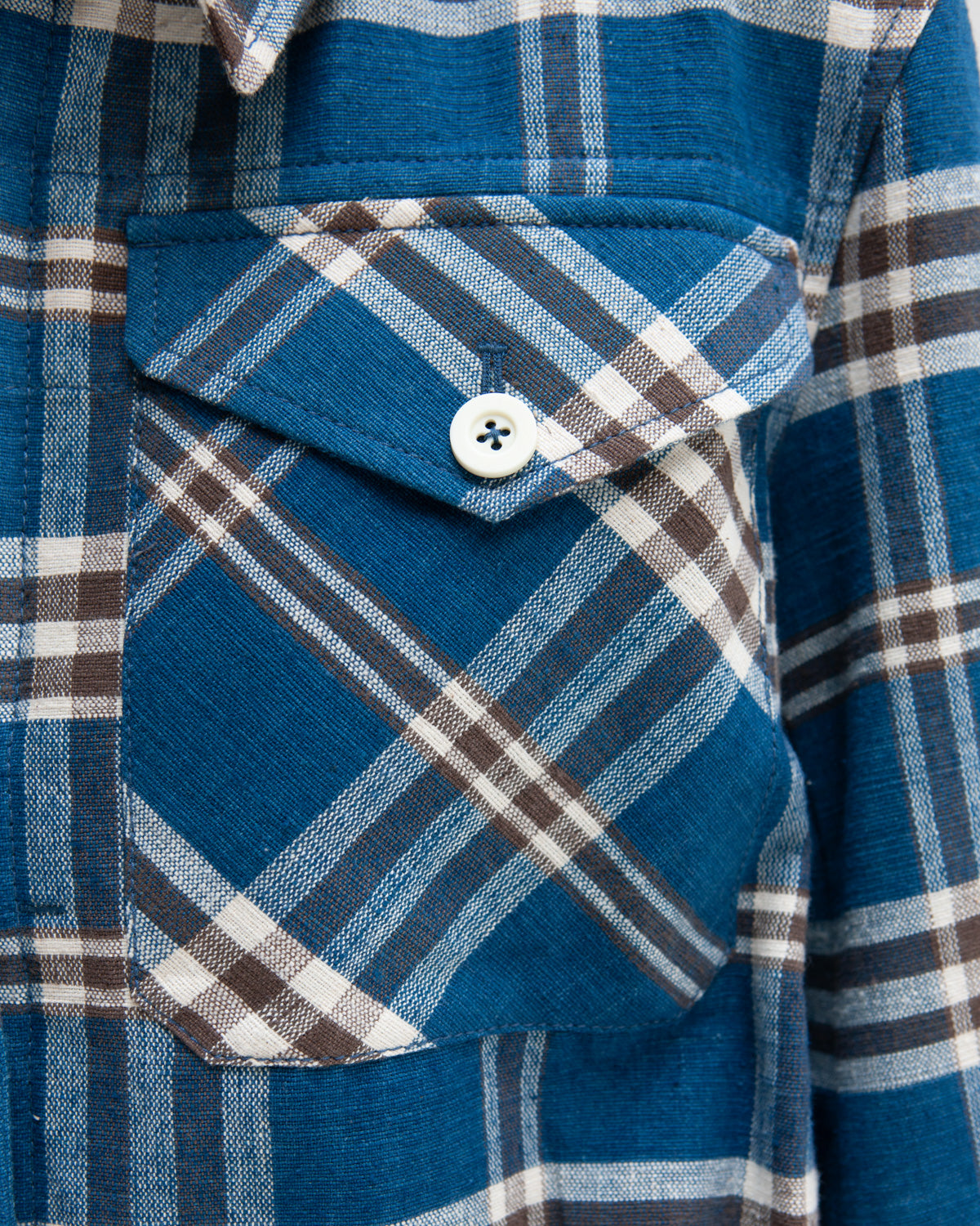 W'MENSWEAR DESPATCH JACKET - INDIGO CHECK