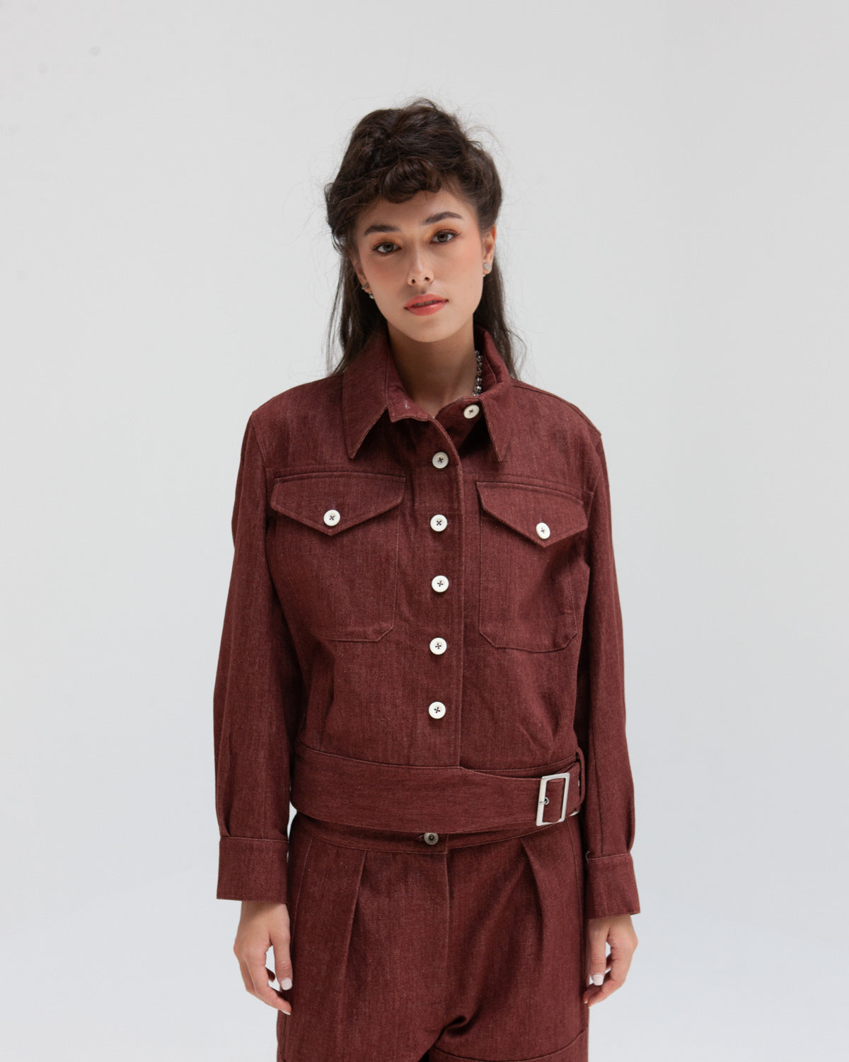 W'MENSWEAR DESPATCH JACKET - BROWN DENIM