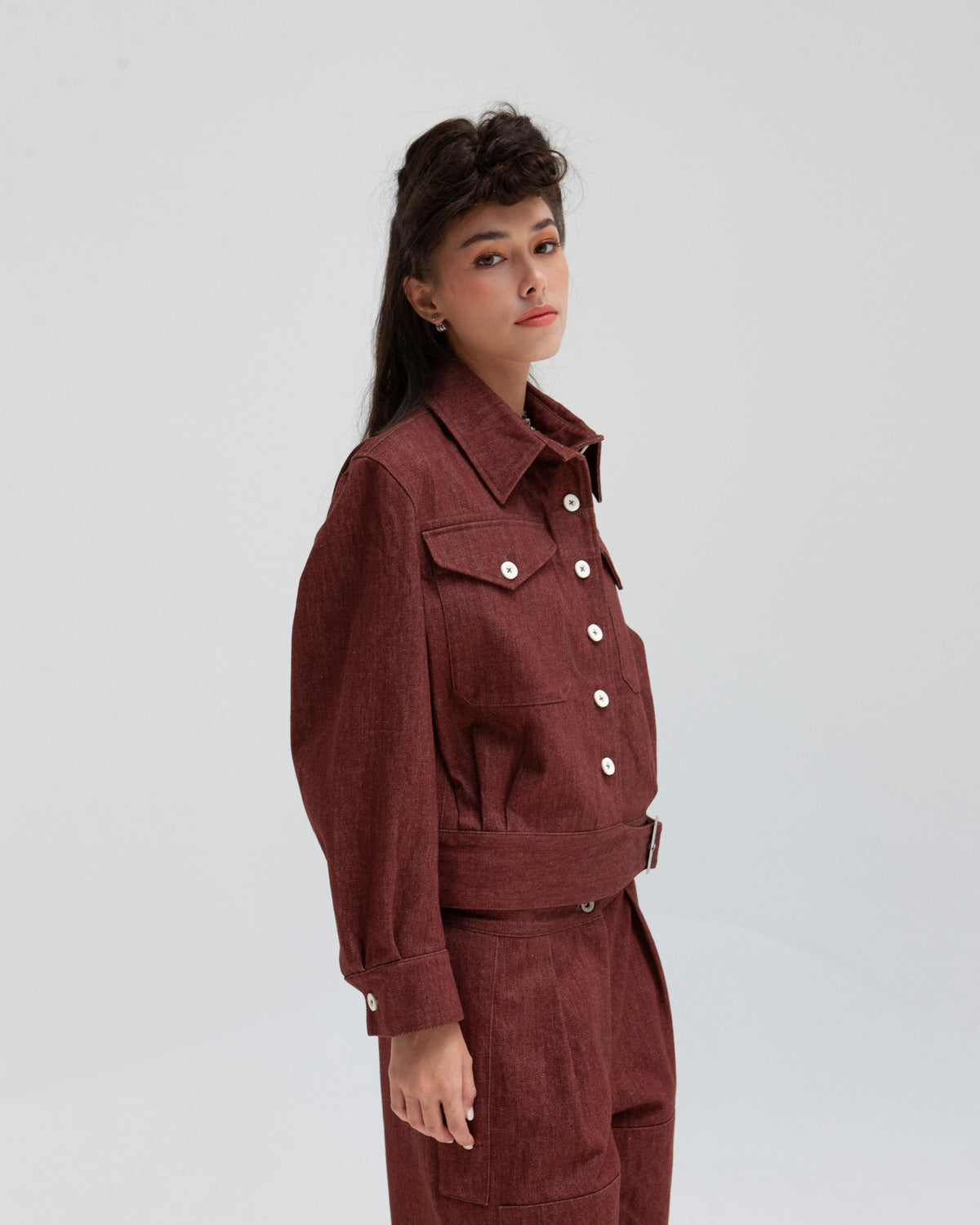 W'MENSWEAR DESPATCH JACKET - BROWN DENIM