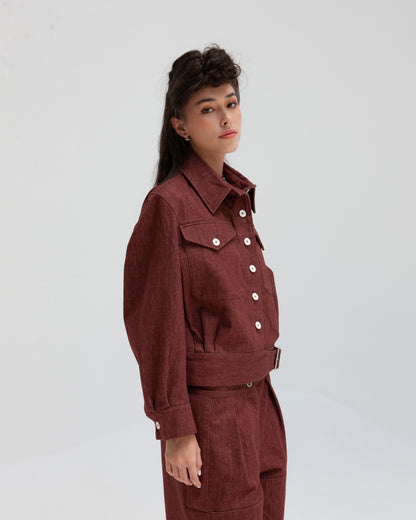 W'MENSWEAR DESPATCH JACKET - BROWN DENIM