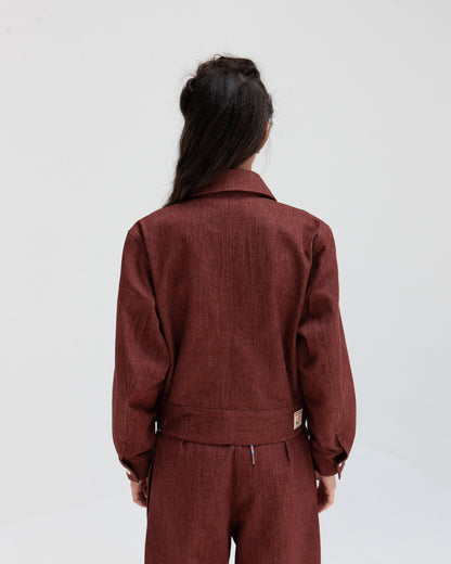 W'MENSWEAR DESPATCH JACKET - BROWN DENIM