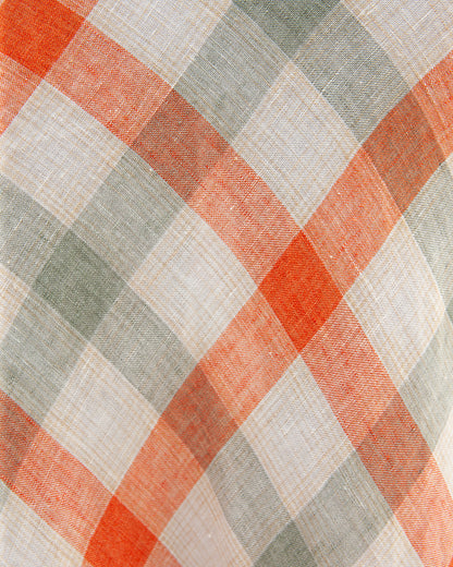 W'MENSWEAR BROOKLANDS DRESS - ORANGE CHECK