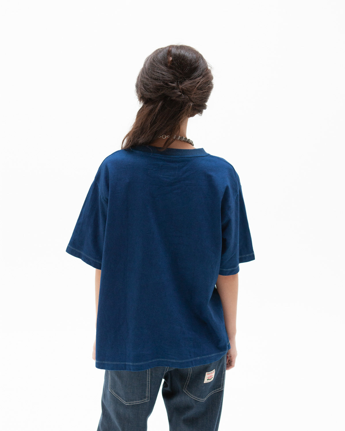 W'MENSWEAR BOWL TEE - INDIGO