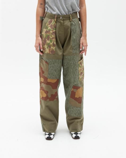 GOOD OL WHATS-HER-FACE BY W'MENSWEAR UNISEX FREEDOM FLIGHT TROUSER - ARMY CAMO