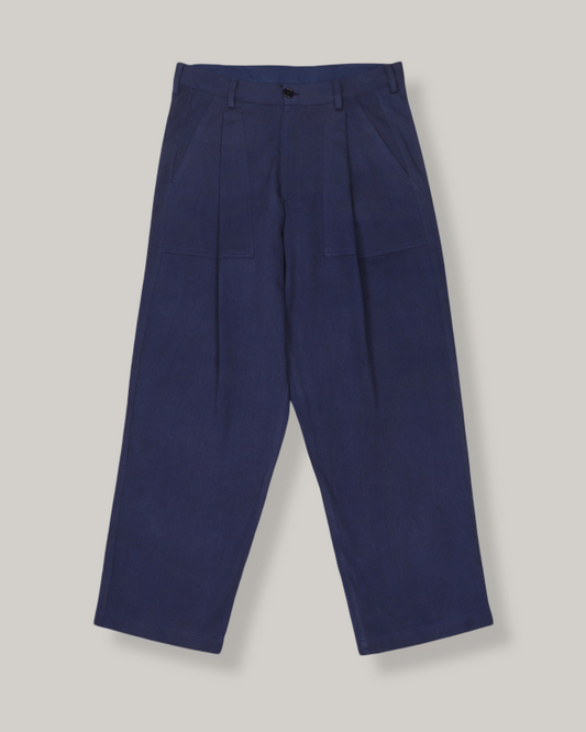 KARDO YUKI TROUSER -  NAVY KHADI