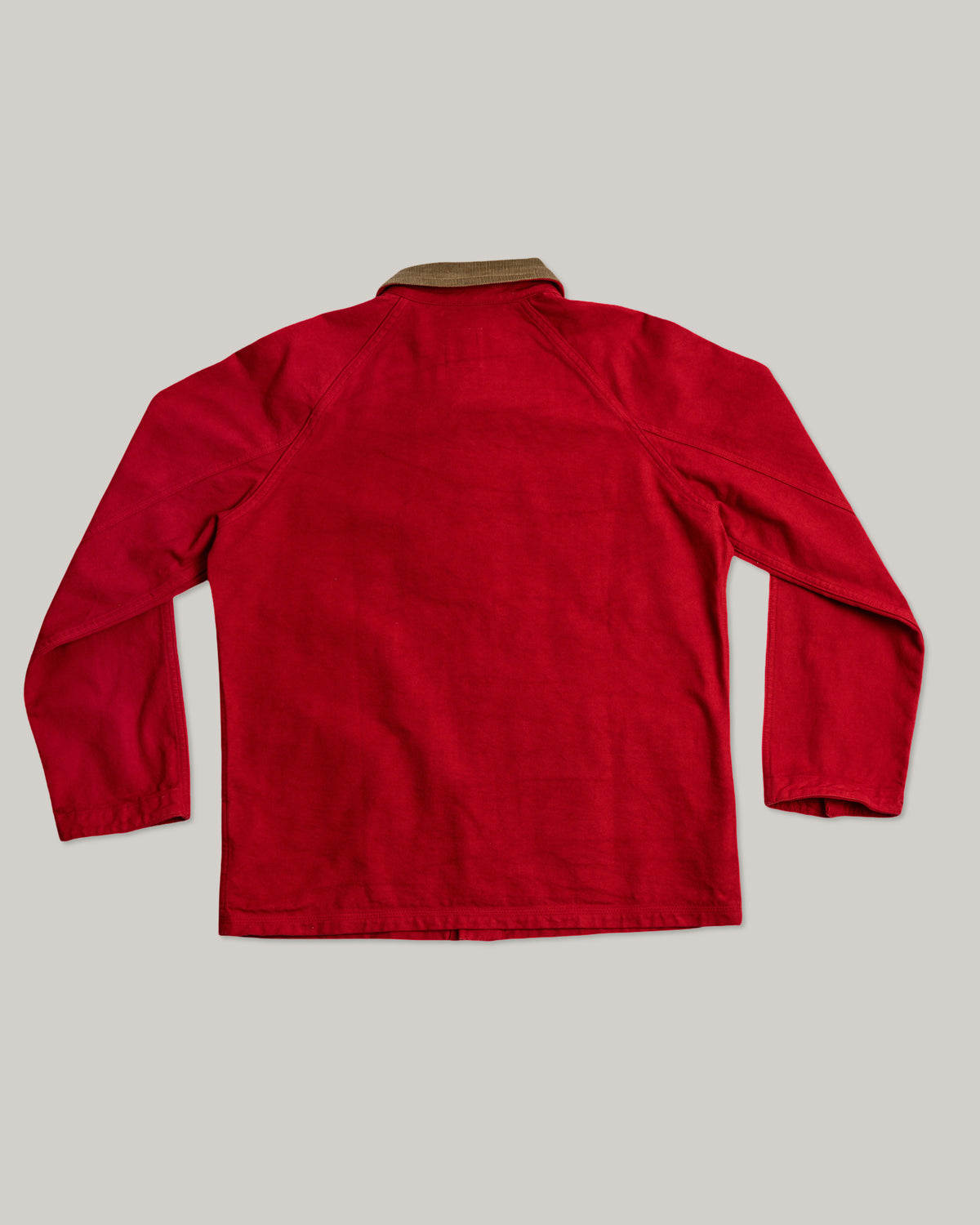 HEIMAT JOURNEY CANVAS COAT - CORD COLLAR - SAFETY RED