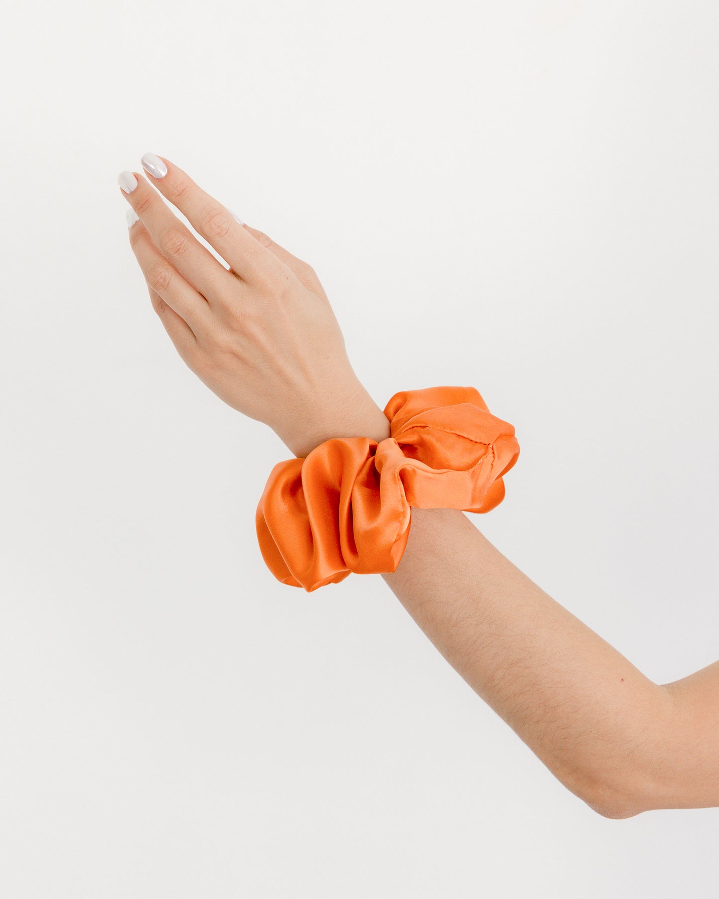 A BRONZE AGE - SILK SCRUNCHIE - ORANGE