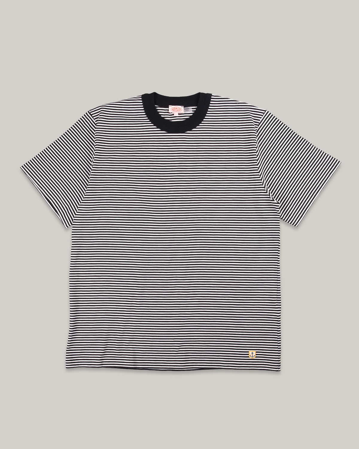 ARMOR LUX HERITAGE STRIPED T-SHIRT - BLACK/ MILK