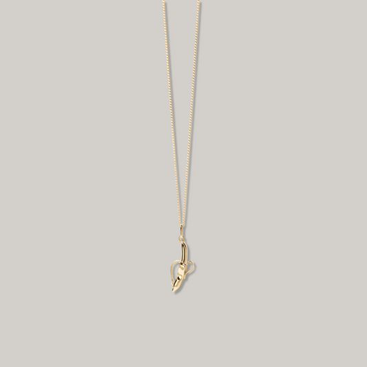 MEADOWLARK BANANA CHARM NECKLACE - 23K GOLD PLATED