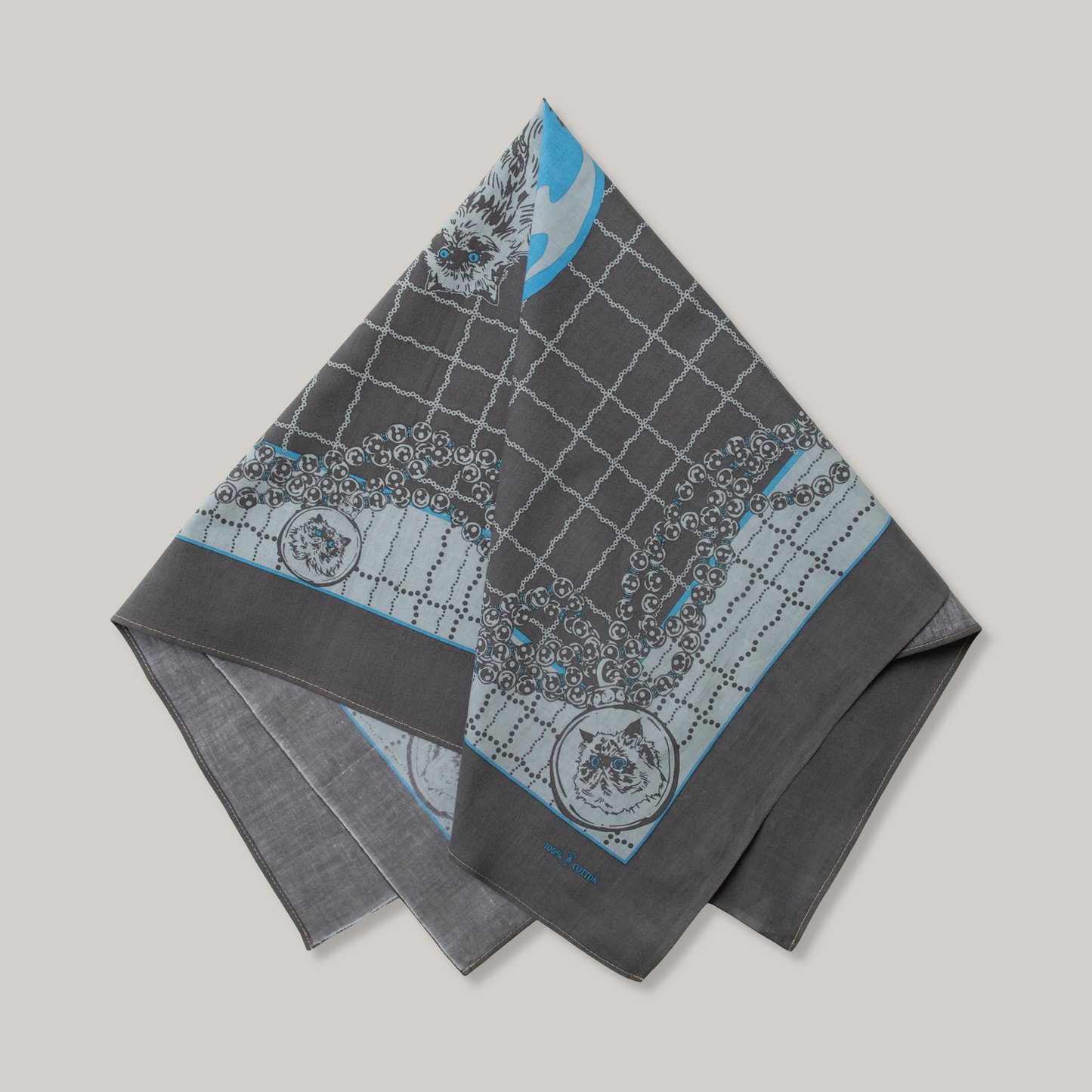 ONE EAR BRAND "ORE-OSSAN" BANDANA - GREY
