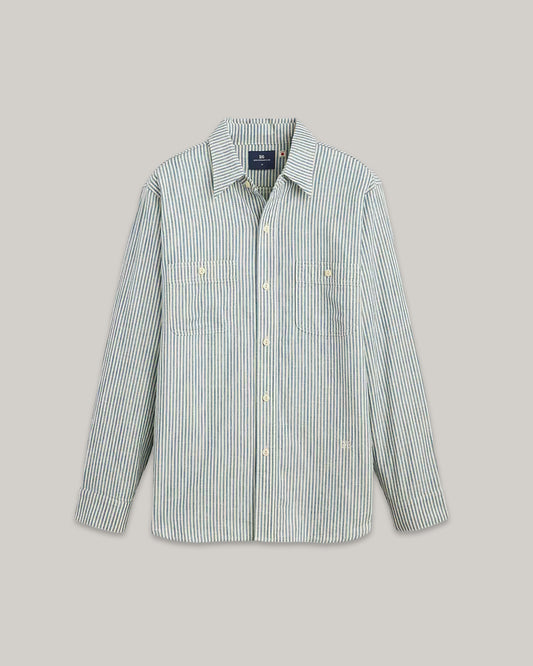 LEVI'S BLUE TAB WORK SHIRT INDIGO STRIPE